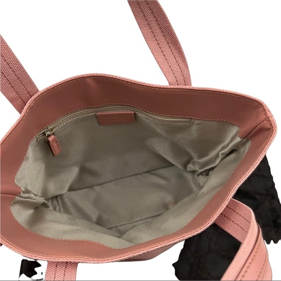 GUCCI Pink Canvas & Leather Mini Hand Bag - Picture 8 of 12